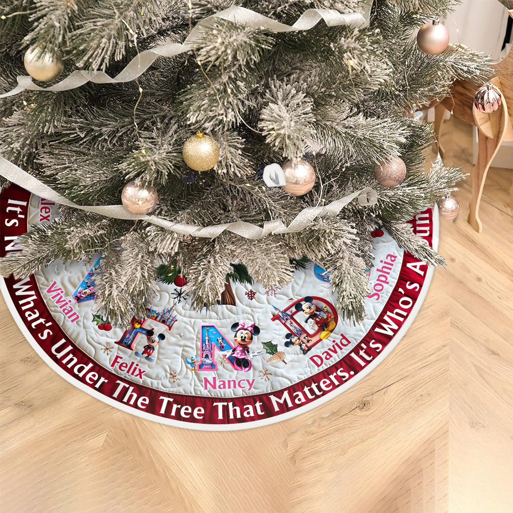 Personalized Magical Family Tree Skirt for Christmas Celebration Tree Skirt GradoCreations