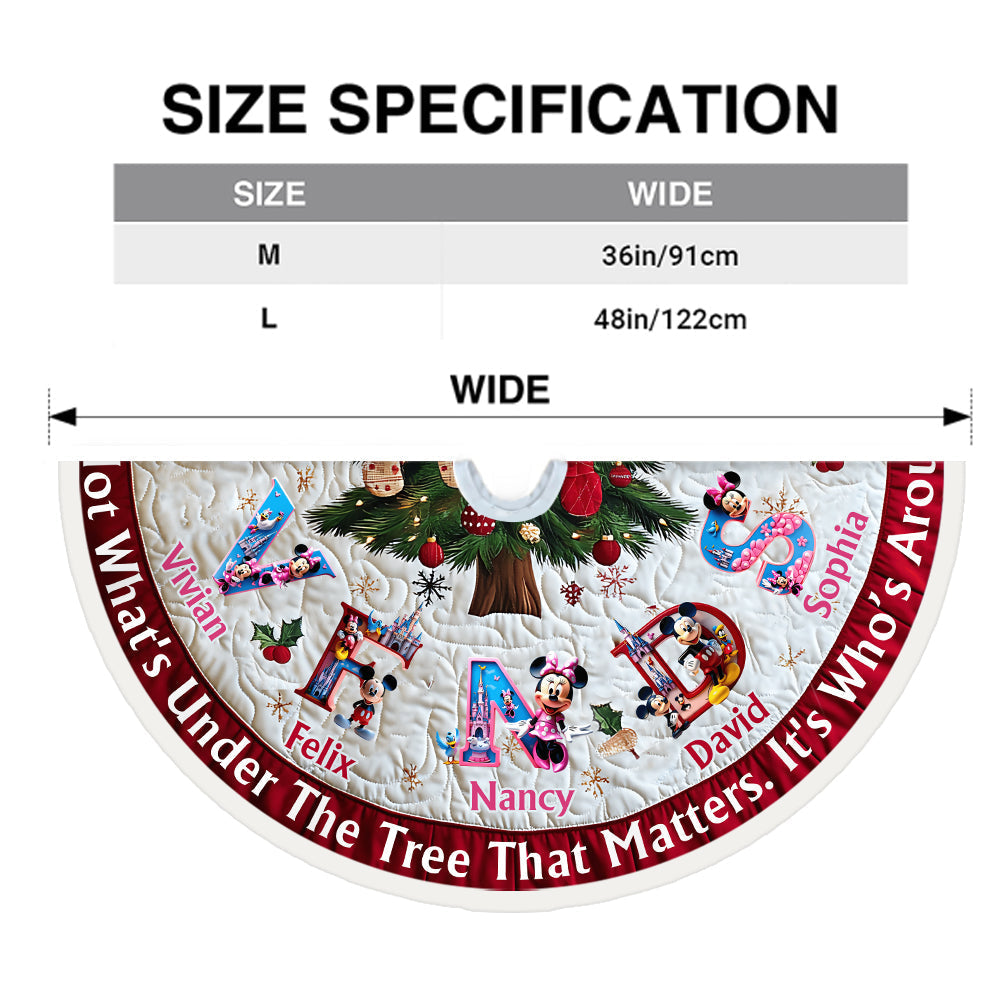 Personalized Magical Family Tree Skirt for Christmas Celebration Tree Skirt GradoCreations