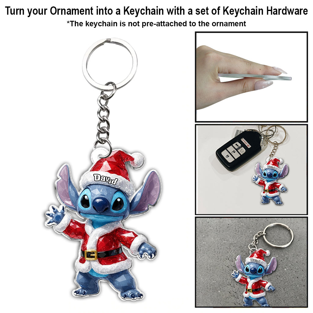 Personalized Ohana Ornament Custom Name Acrylic Gift for Family Ornament GradoCreations
