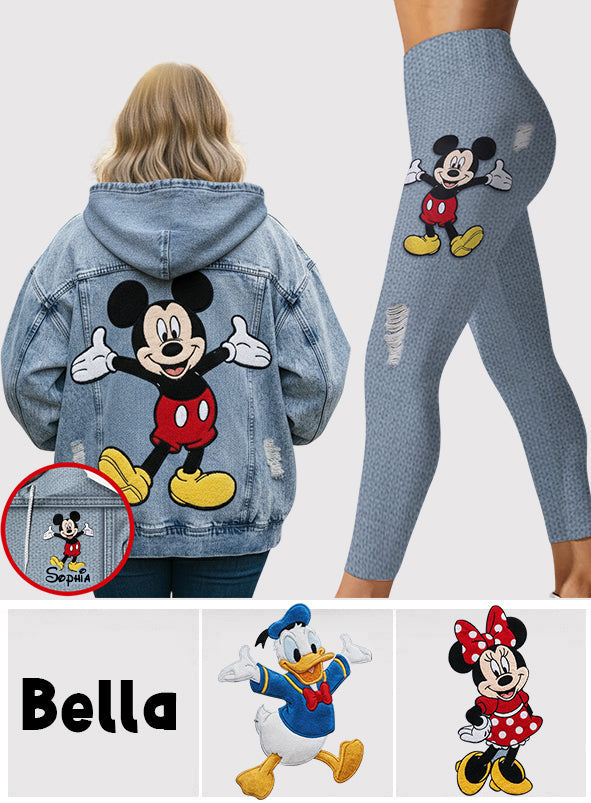 Personalized Mickey Mouse Hoodie and Leggings Set for Kids Hoodie & Leggings GradoCreations