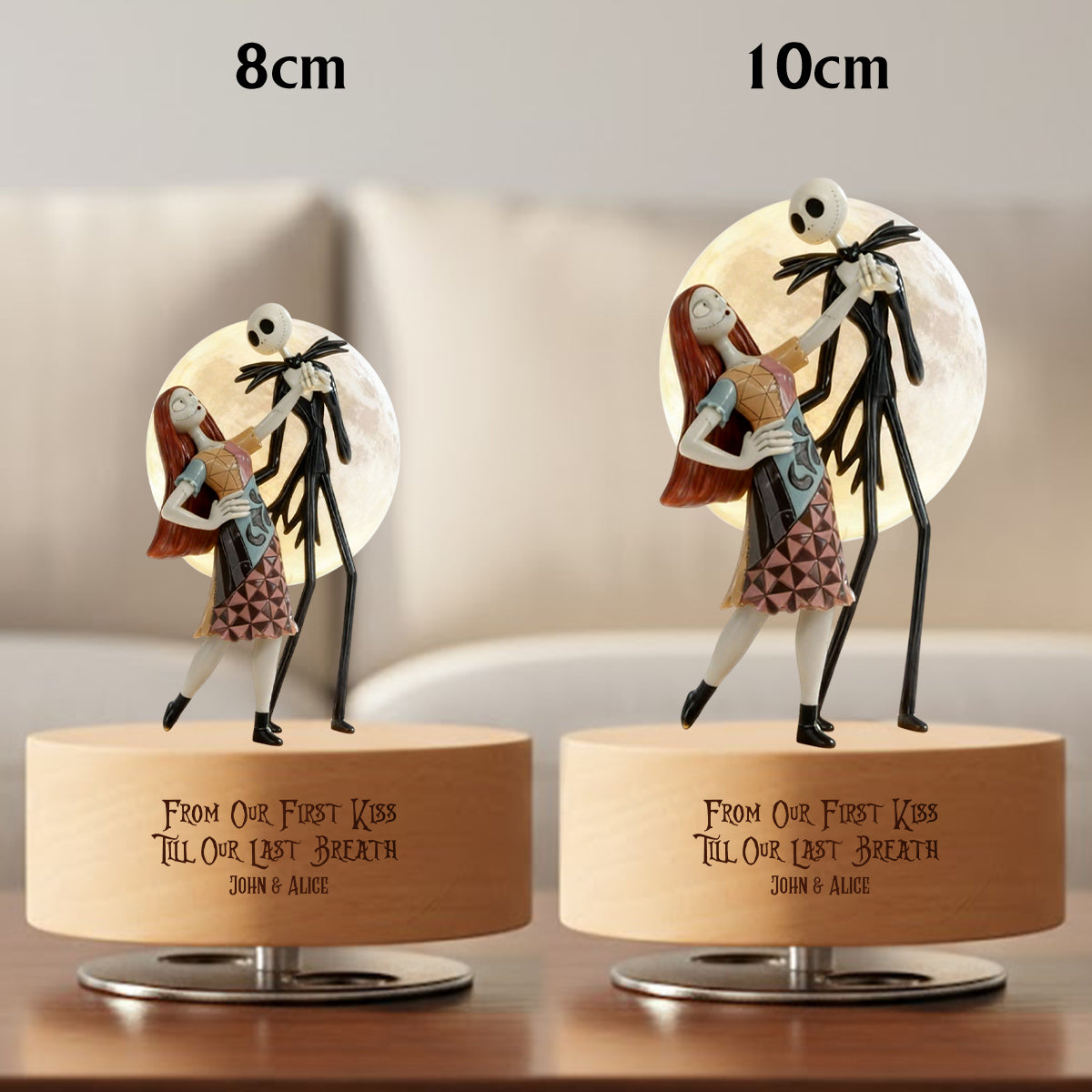 Personalized Acrylic Rotating Music Plaque Gift for Couples Rotating Music Plaque GradoCreations