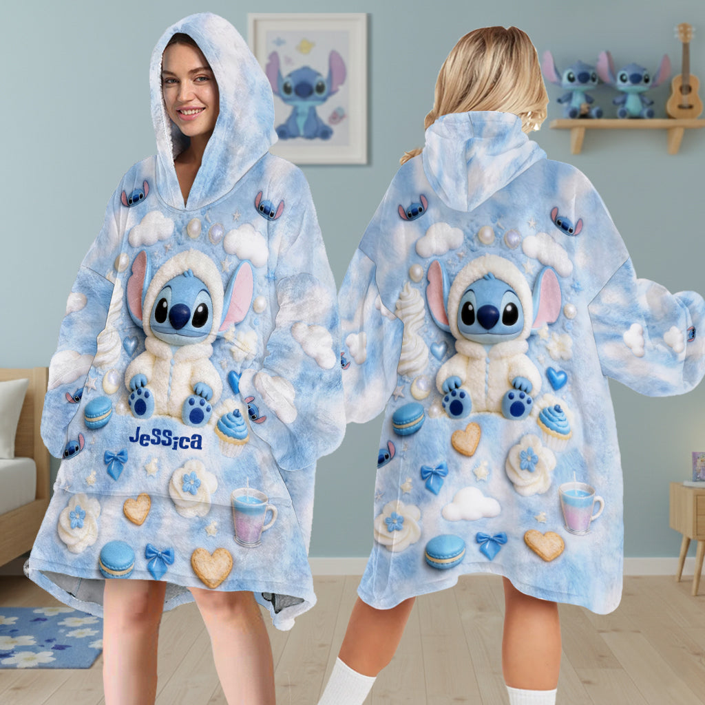 Personalized Ohana Blanket Hoodie Custom Name Family Gift Blanket Hoodie GradoCreations