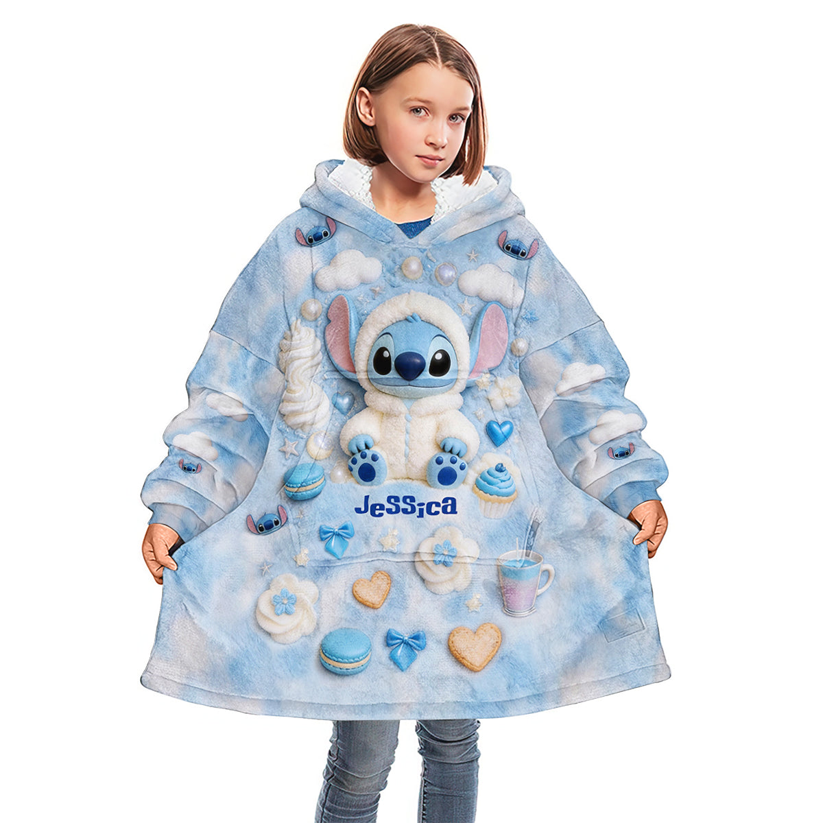 Personalized Ohana Blanket Hoodie Custom Name Family Gift Blanket Hoodie GradoCreations