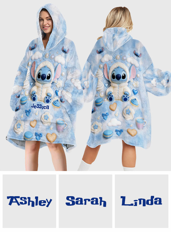Personalized Ohana Blanket Hoodie Custom Name Family Gift Blanket Hoodie GradoCreations