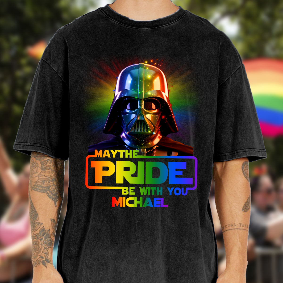 Personalized LGBT Support T-Shirt Custom Name Pride Gift Wash T-shirt GradoCreations