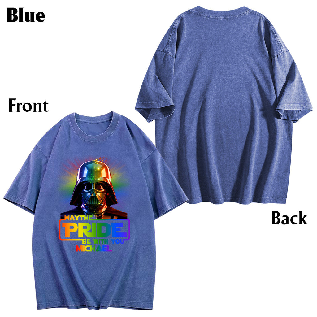 Personalized LGBT Support T-Shirt Custom Name Pride Gift Wash T-shirt GradoCreations