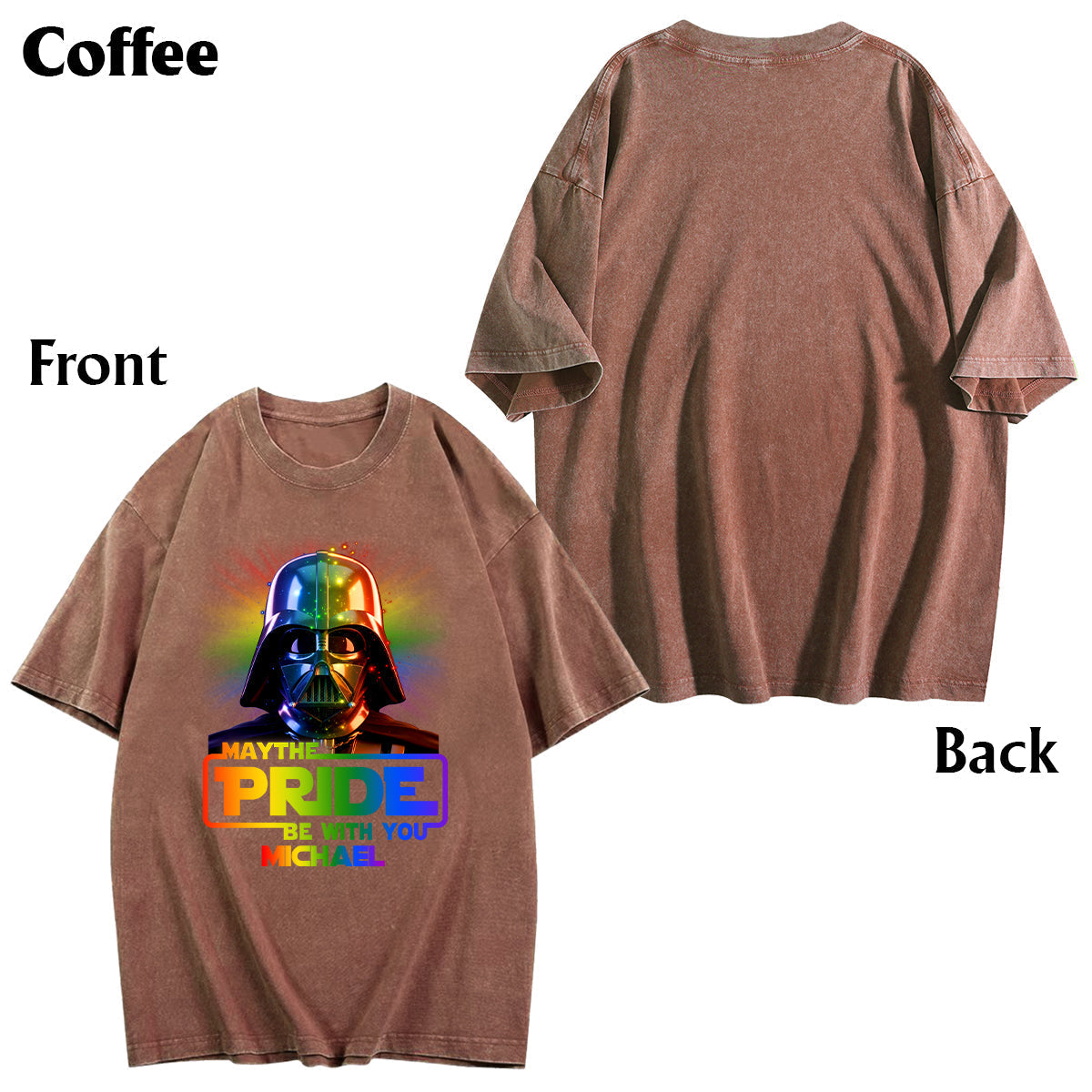 Personalized LGBT Support T-Shirt Custom Name Pride Gift Wash T-shirt GradoCreations