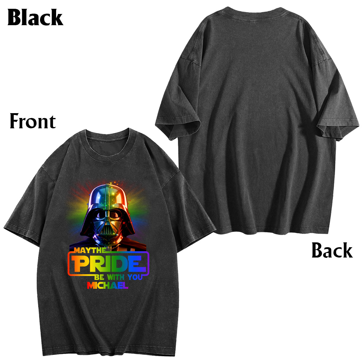 Personalized LGBT Support T-Shirt Custom Name Pride Gift Wash T-shirt GradoCreations