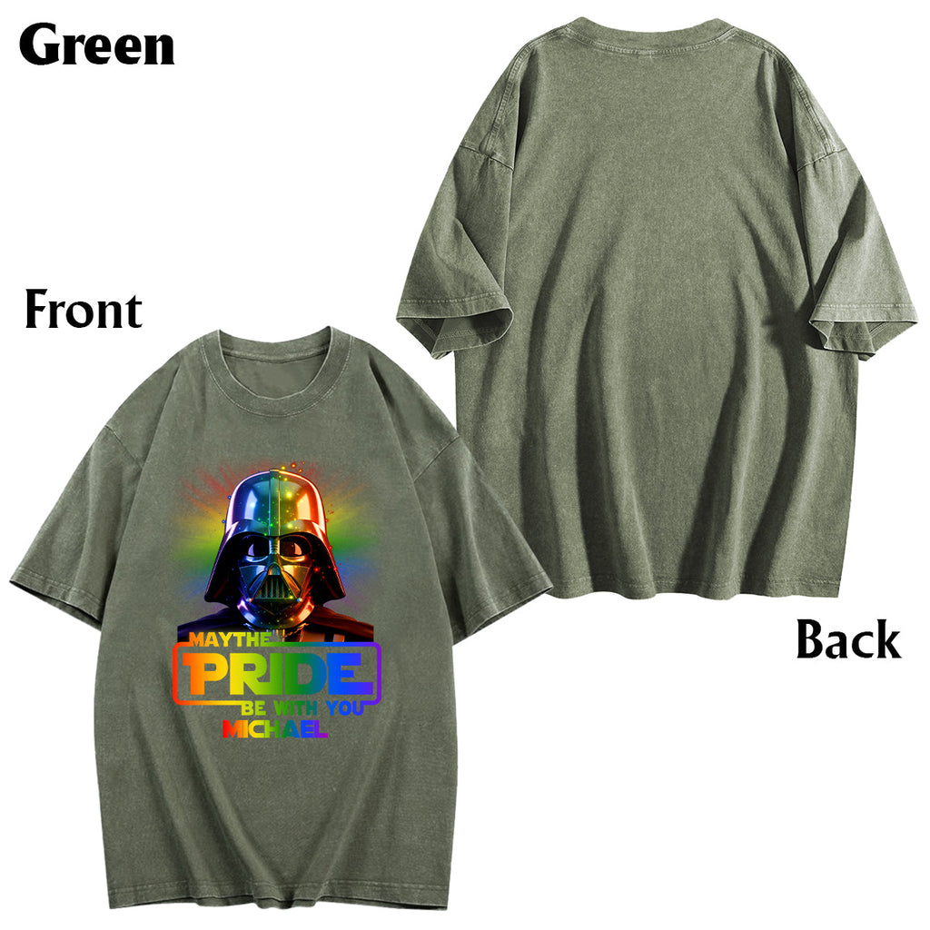 Personalized LGBT Support T-Shirt Custom Name Pride Gift Wash T-shirt GradoCreations