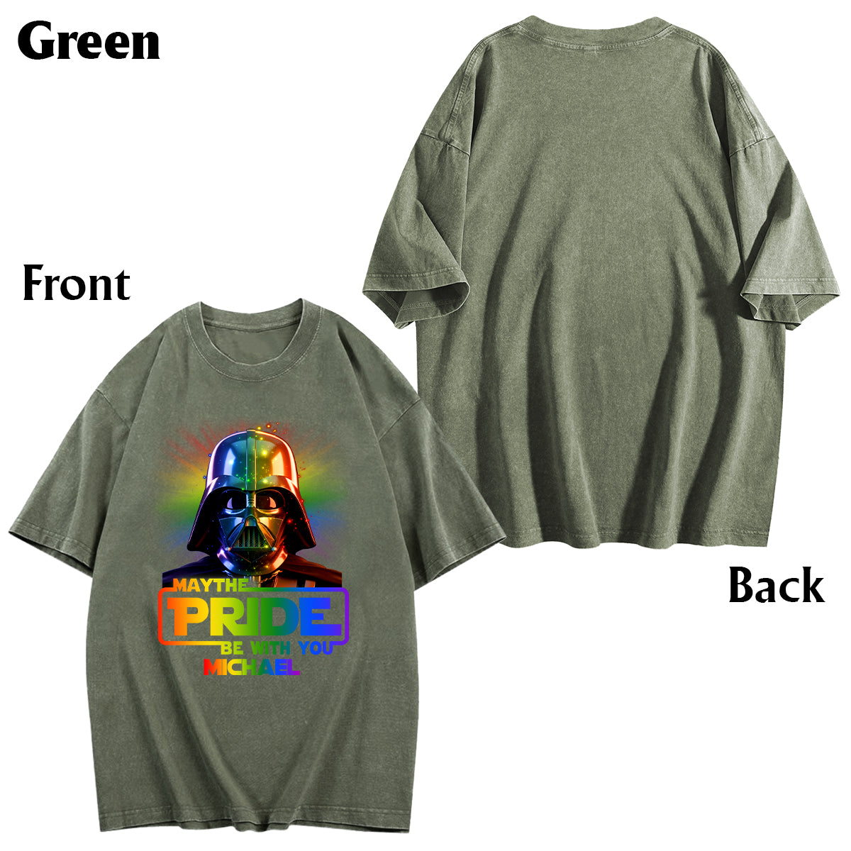 Personalized LGBT Support T-Shirt Custom Name Pride Gift Wash T-shirt GradoCreations