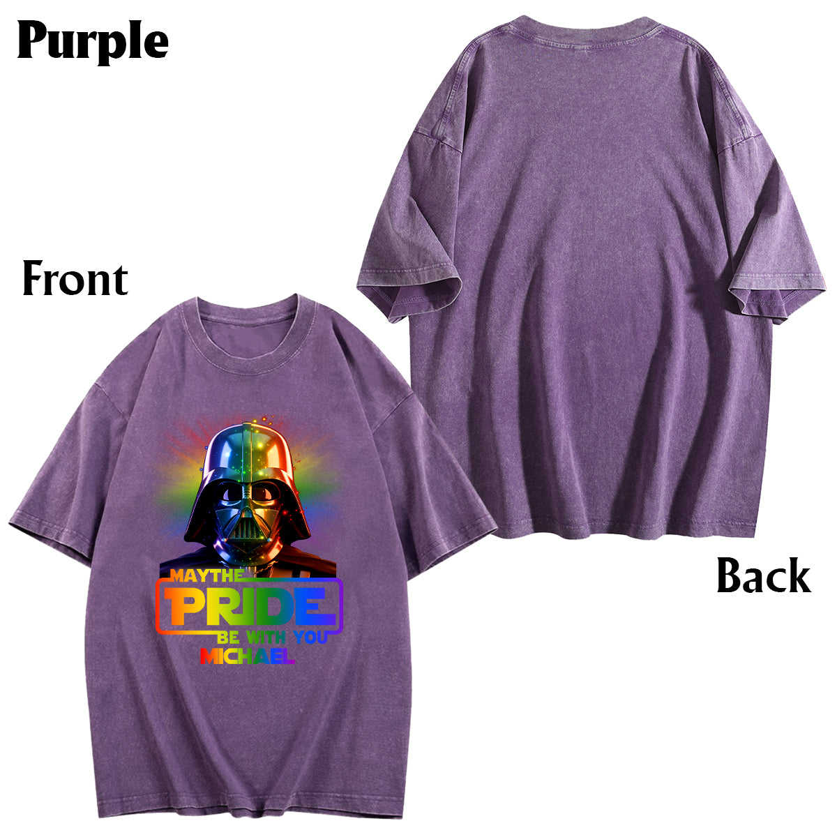 Personalized LGBT Support T-Shirt Custom Name Pride Gift Wash T-shirt GradoCreations