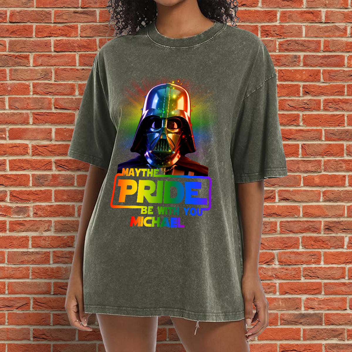 Personalized LGBT Support T-Shirt Custom Name Pride Gift Wash T-shirt GradoCreations
