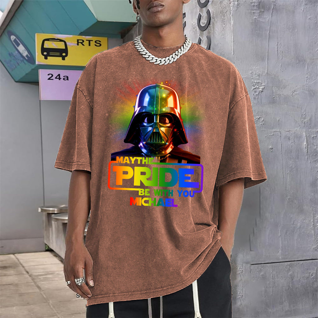 Personalized LGBT Support T-Shirt Custom Name Pride Gift Wash T-shirt GradoCreations