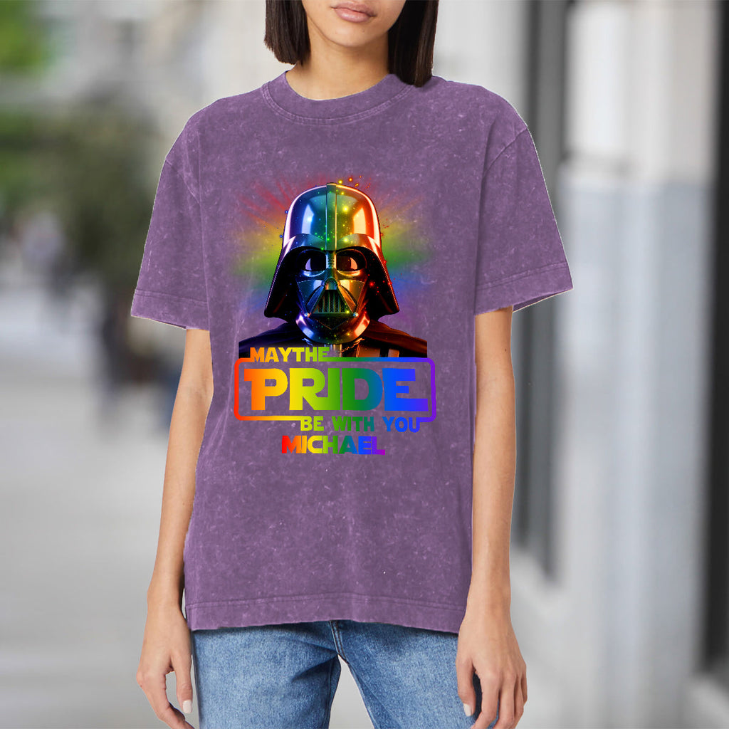Personalized LGBT Support T-Shirt Custom Name Pride Gift Wash T-shirt GradoCreations