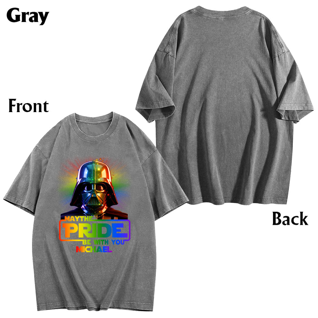 Personalized LGBT Support T-Shirt Custom Name Pride Gift Wash T-shirt GradoCreations