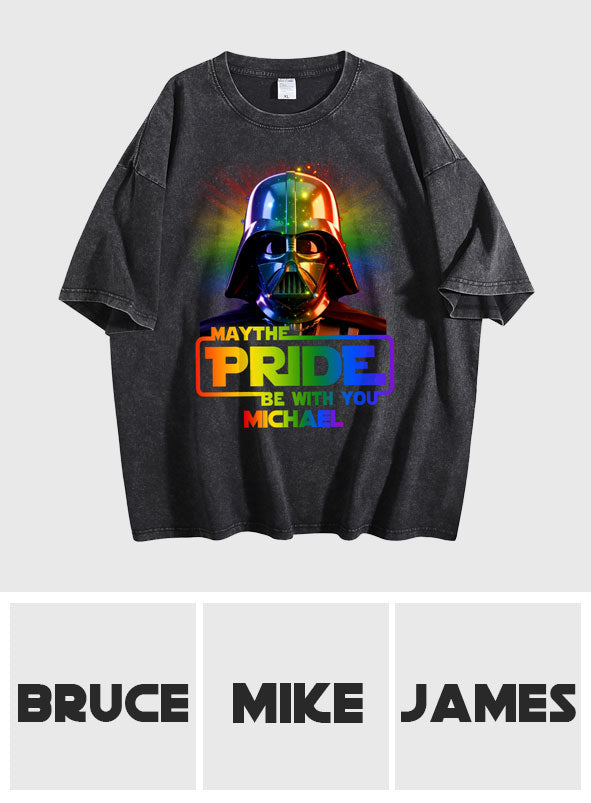 Personalized LGBT Support T-Shirt Custom Name Pride Gift Wash T-shirt GradoCreations