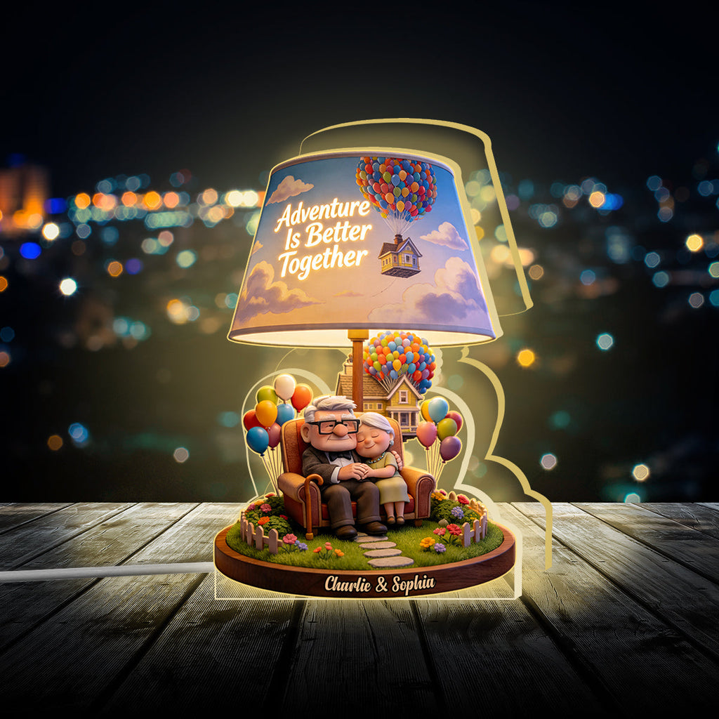 Personalized 3D Acrylic LED Night Light Unique Couple Gift Acrylic LED Night Light GradoCreations