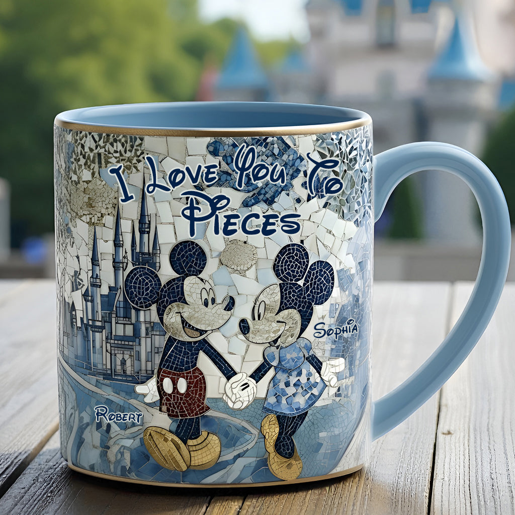 Personalized I Love You To Pieces Accent Mug for Couples Accent Mug GradoCreations