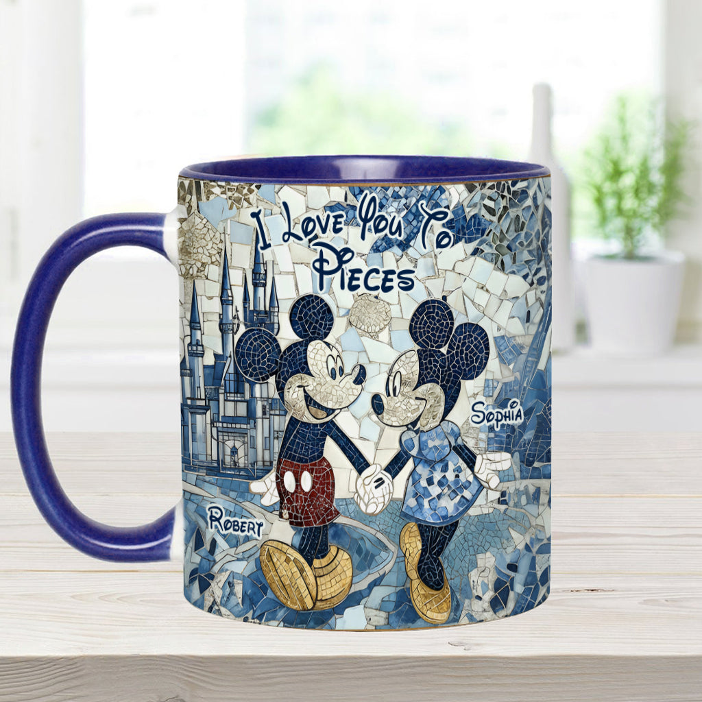 Personalized I Love You To Pieces Accent Mug for Couples Accent Mug GradoCreations