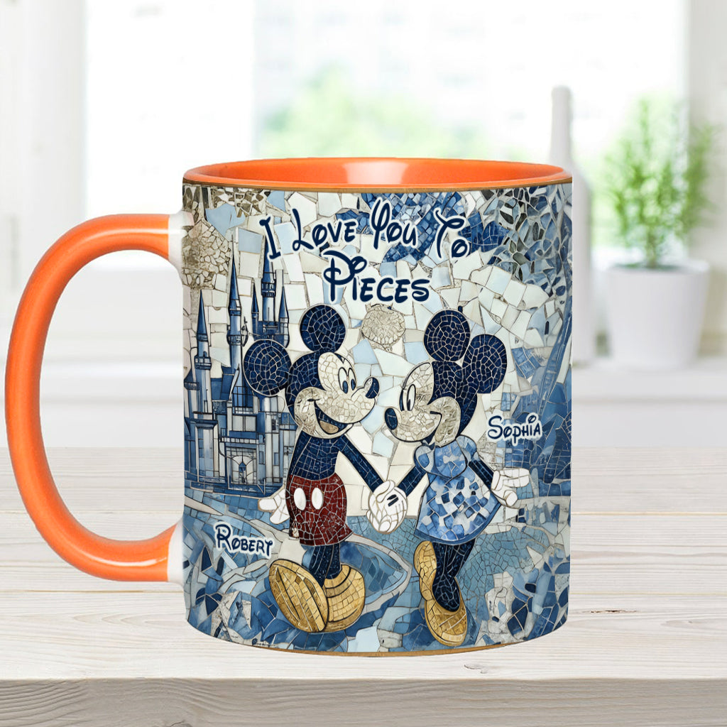 Personalized I Love You To Pieces Accent Mug for Couples Accent Mug GradoCreations