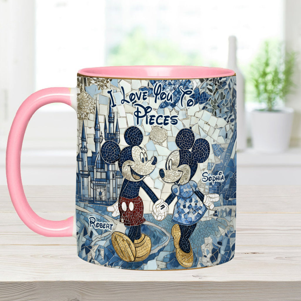 Personalized I Love You To Pieces Accent Mug for Couples Accent Mug GradoCreations