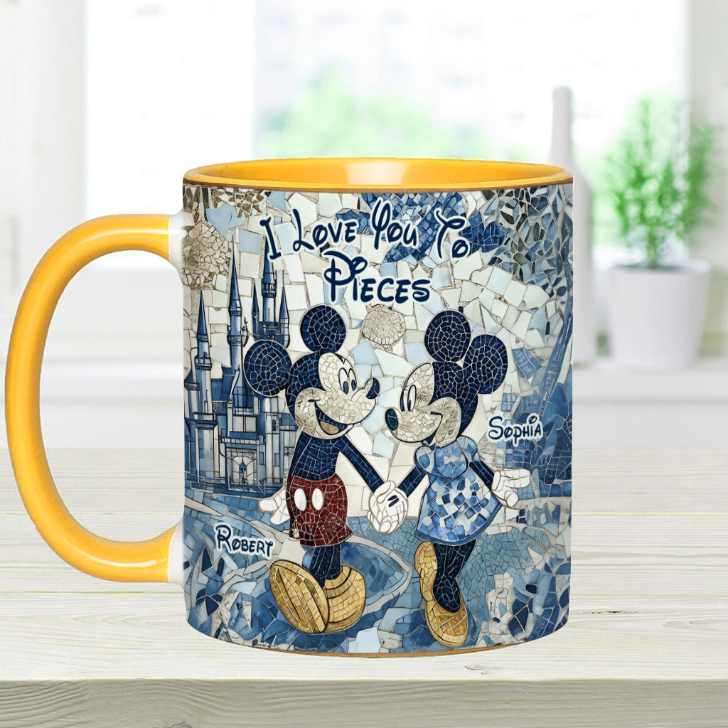 Personalized I Love You To Pieces Accent Mug for Couples Accent Mug GradoCreations