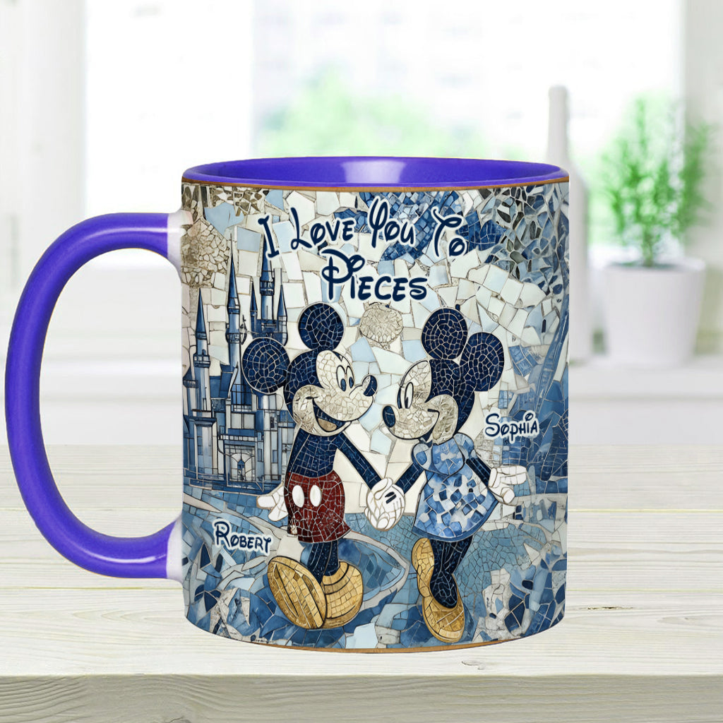 Personalized I Love You To Pieces Accent Mug for Couples Accent Mug GradoCreations