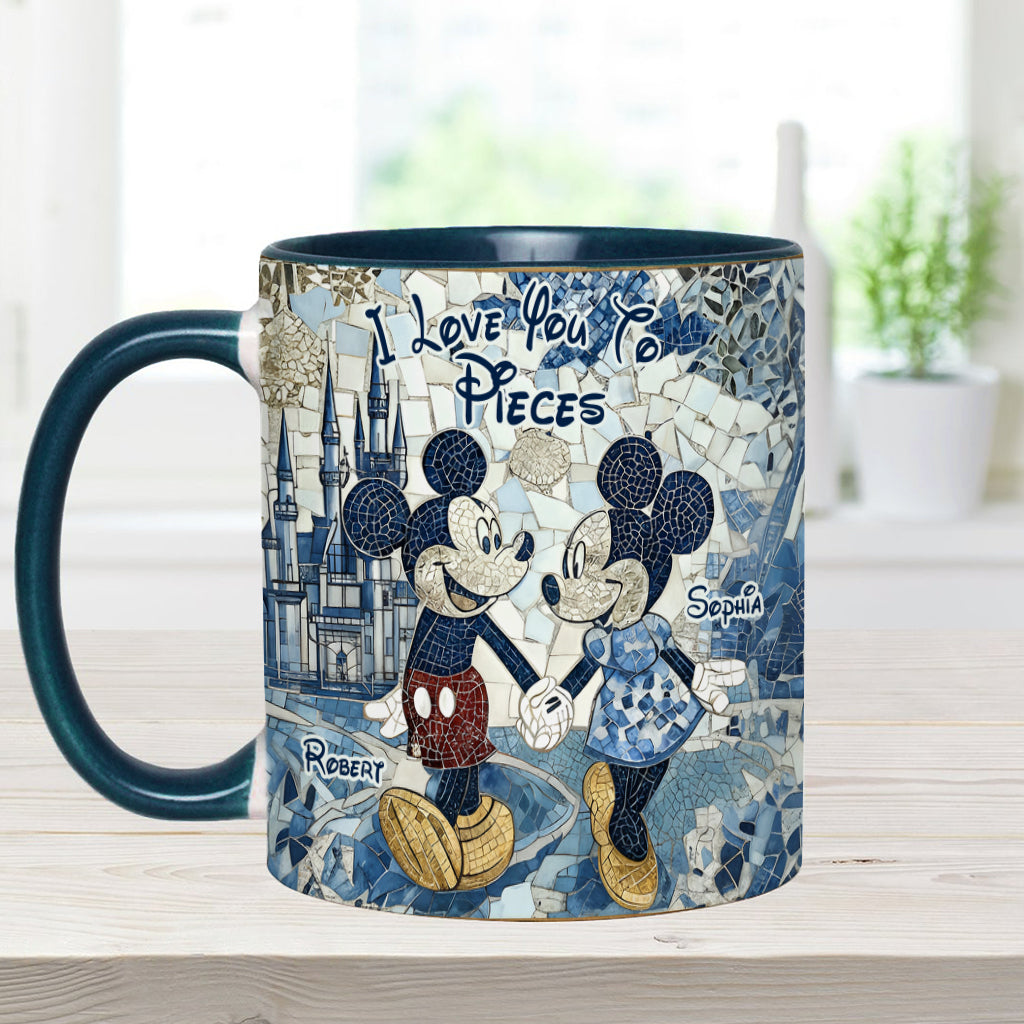 Personalized I Love You To Pieces Accent Mug for Couples Accent Mug GradoCreations