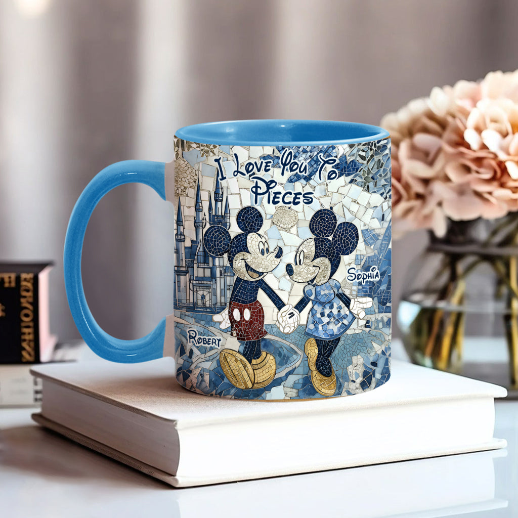 Personalized I Love You To Pieces Accent Mug for Couples Accent Mug GradoCreations