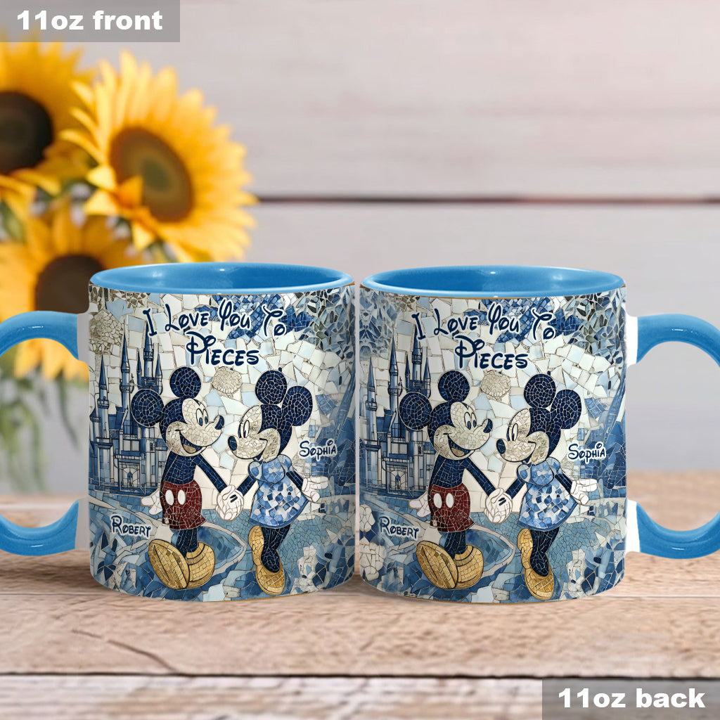 Personalized I Love You To Pieces Accent Mug for Couples Accent Mug GradoCreations