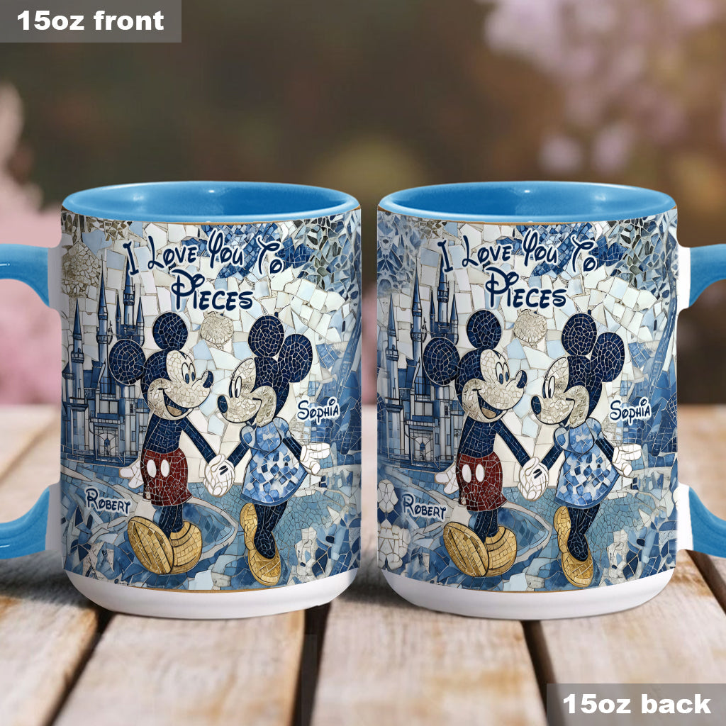 Personalized I Love You To Pieces Accent Mug for Couples Accent Mug GradoCreations