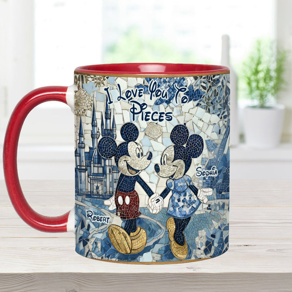 Personalized I Love You To Pieces Accent Mug for Couples Accent Mug GradoCreations