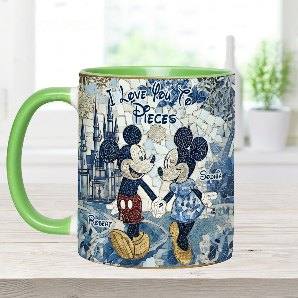 Personalized I Love You To Pieces Accent Mug for Couples Accent Mug GradoCreations