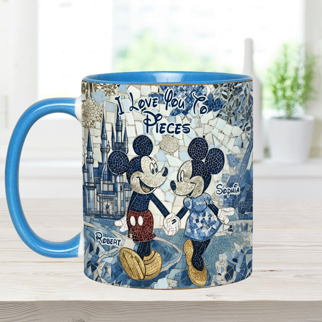 Personalized I Love You To Pieces Accent Mug for Couples Accent Mug GradoCreations
