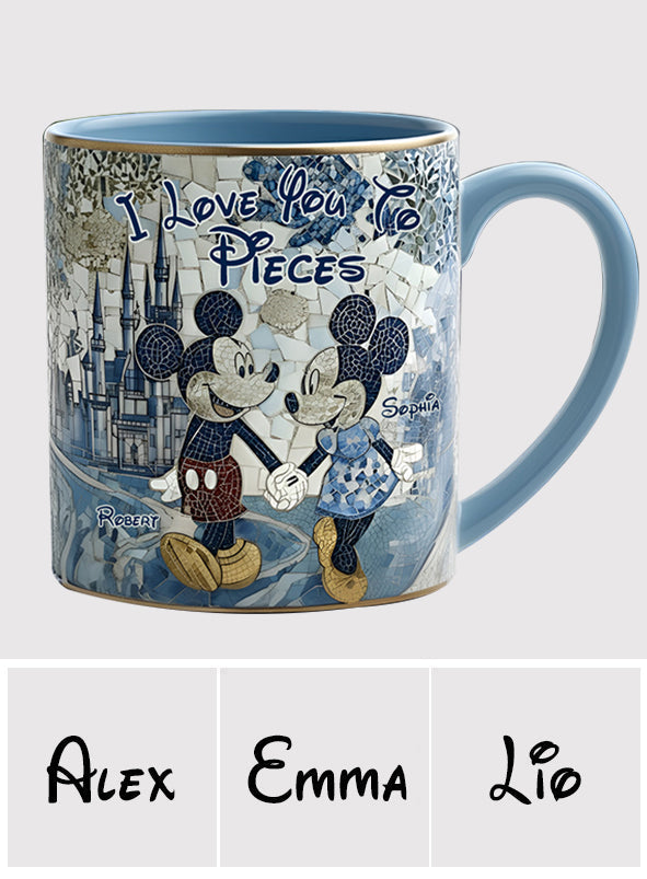 Personalized I Love You To Pieces Accent Mug for Couples Accent Mug GradoCreations