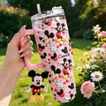 Personalized Cartoon Mouse Tumbler with Plush Charm for Kids Tumbler With Plush Charm GradoCreations