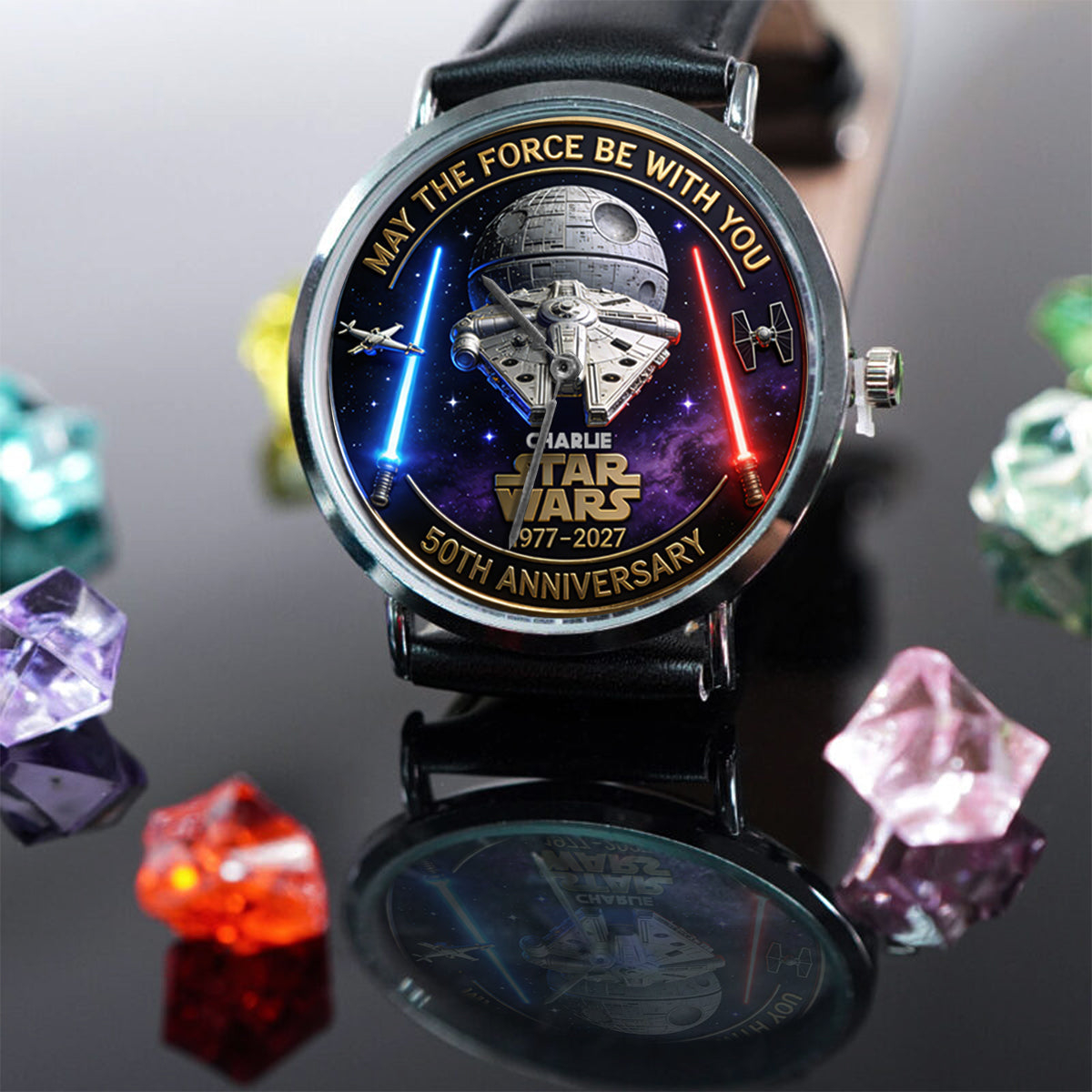 Personalized 50th Anniversary Hand Watch Star Wars Gift Hand Watch GradoCreations