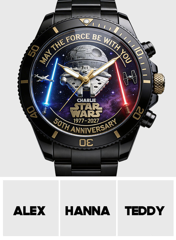 Personalized 50th Anniversary Hand Watch Star Wars Gift Hand Watch GradoCreations