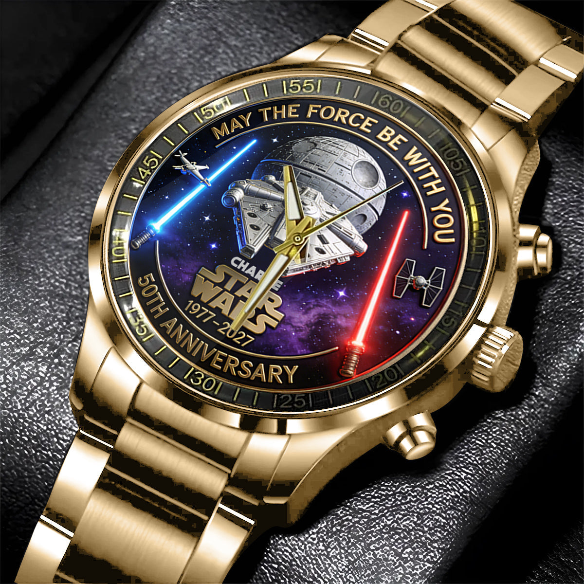 Personalized 50th Anniversary Hand Watch Star Wars Gift Hand Watch GradoCreations