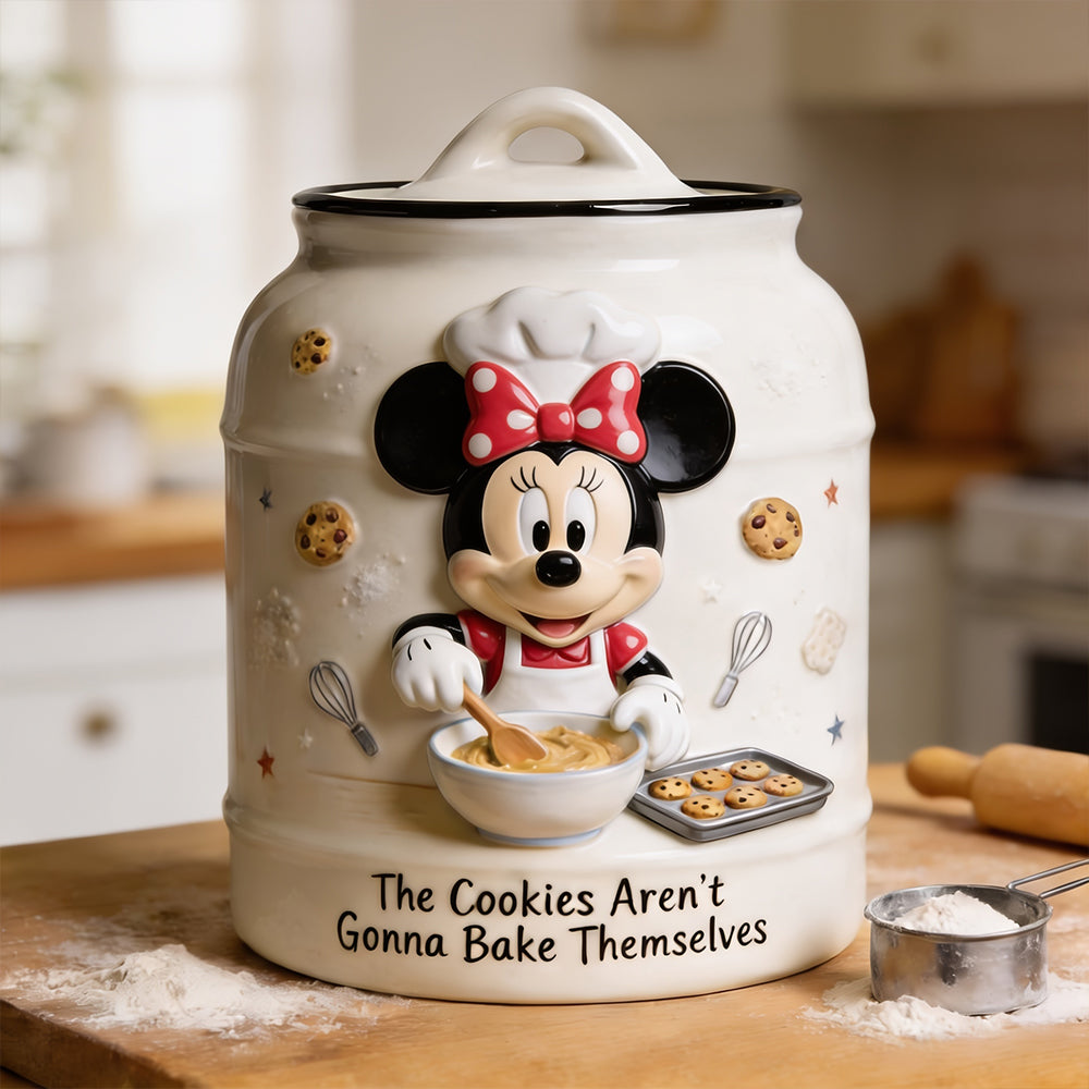 Personalized Ceramic Cookie Jar with Mickey Mouse Design for Kids Cookie Jar GradoCreations