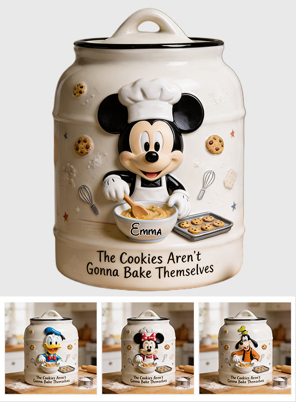 Personalized Ceramic Cookie Jar with Mickey Mouse Design for Kids Cookie Jar GradoCreations