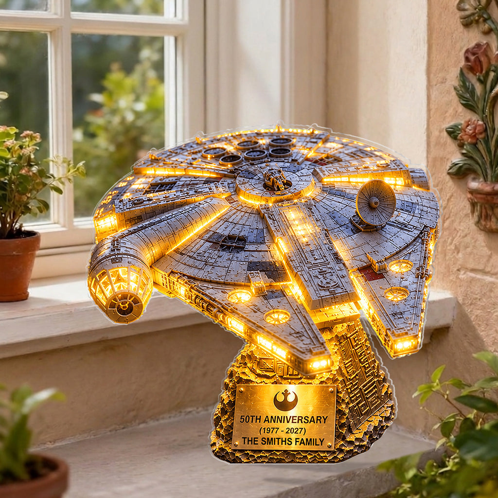 Custom Solar Acrylic Light 3D Design Personalized Gift for Dad Solar Acrylic Light GradoCreations