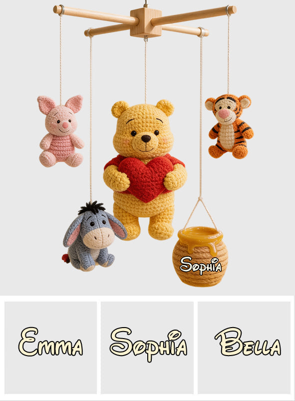 Personalized Baby Crib Mobile with Plush Toys for Nursery Crib Mobile GradoCreations