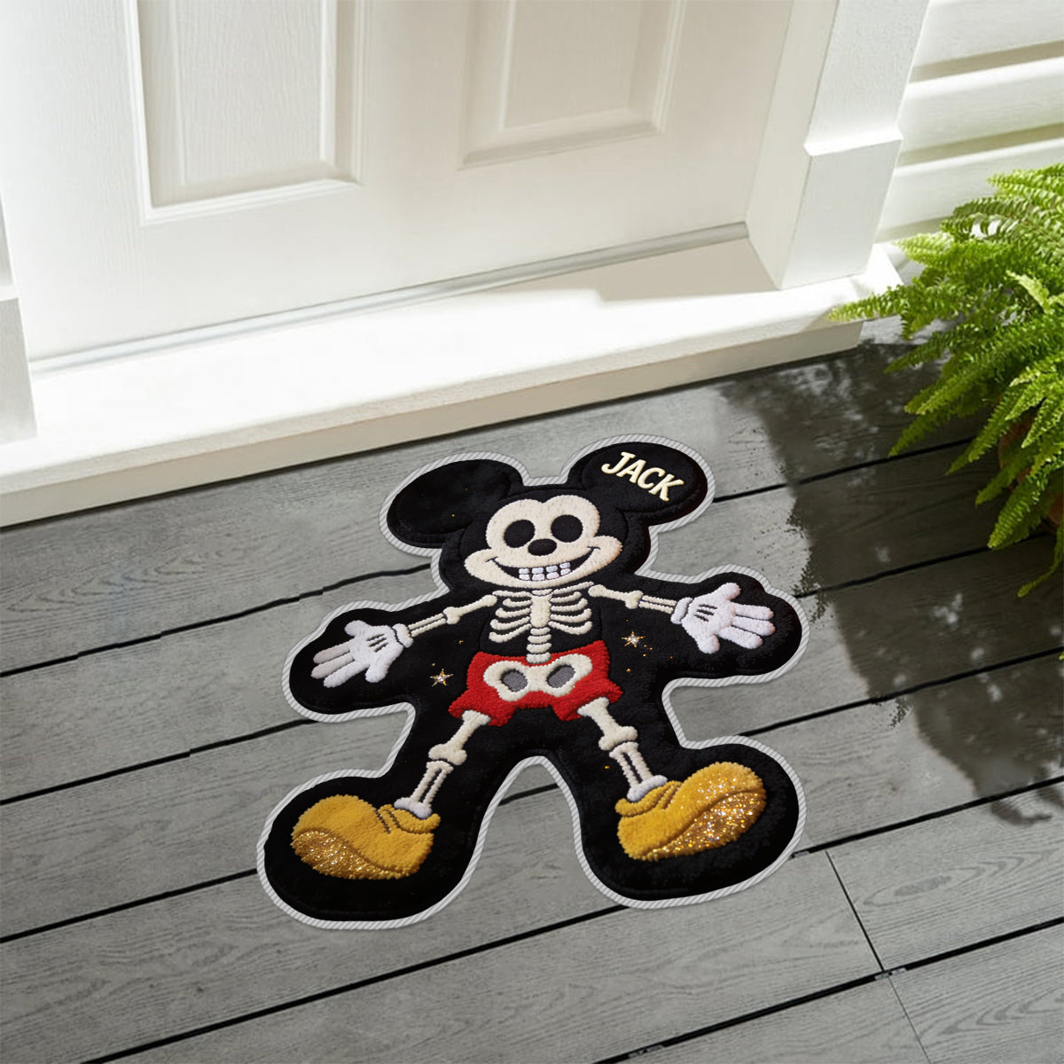 Personalized Non-Slip Tufted Rug Cute Skeleton Design Gift Idea Non-Slip Tufted Rug GradoCreations