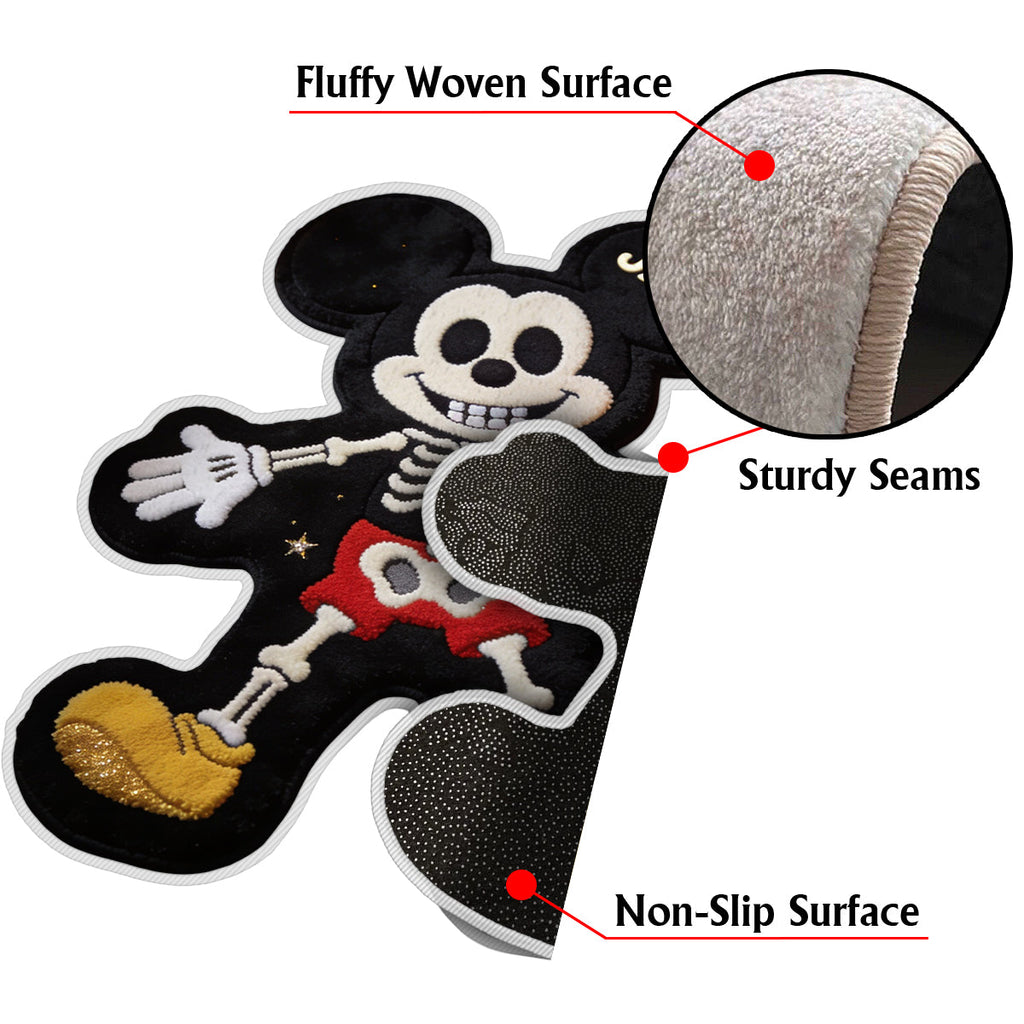 Personalized Non-Slip Tufted Rug Cute Skeleton Design Gift Idea Non-Slip Tufted Rug GradoCreations