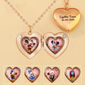 Personalized Heart Locket Necklace Custom Photo Pendant Gift Locket Pendant Necklace GradoCreations