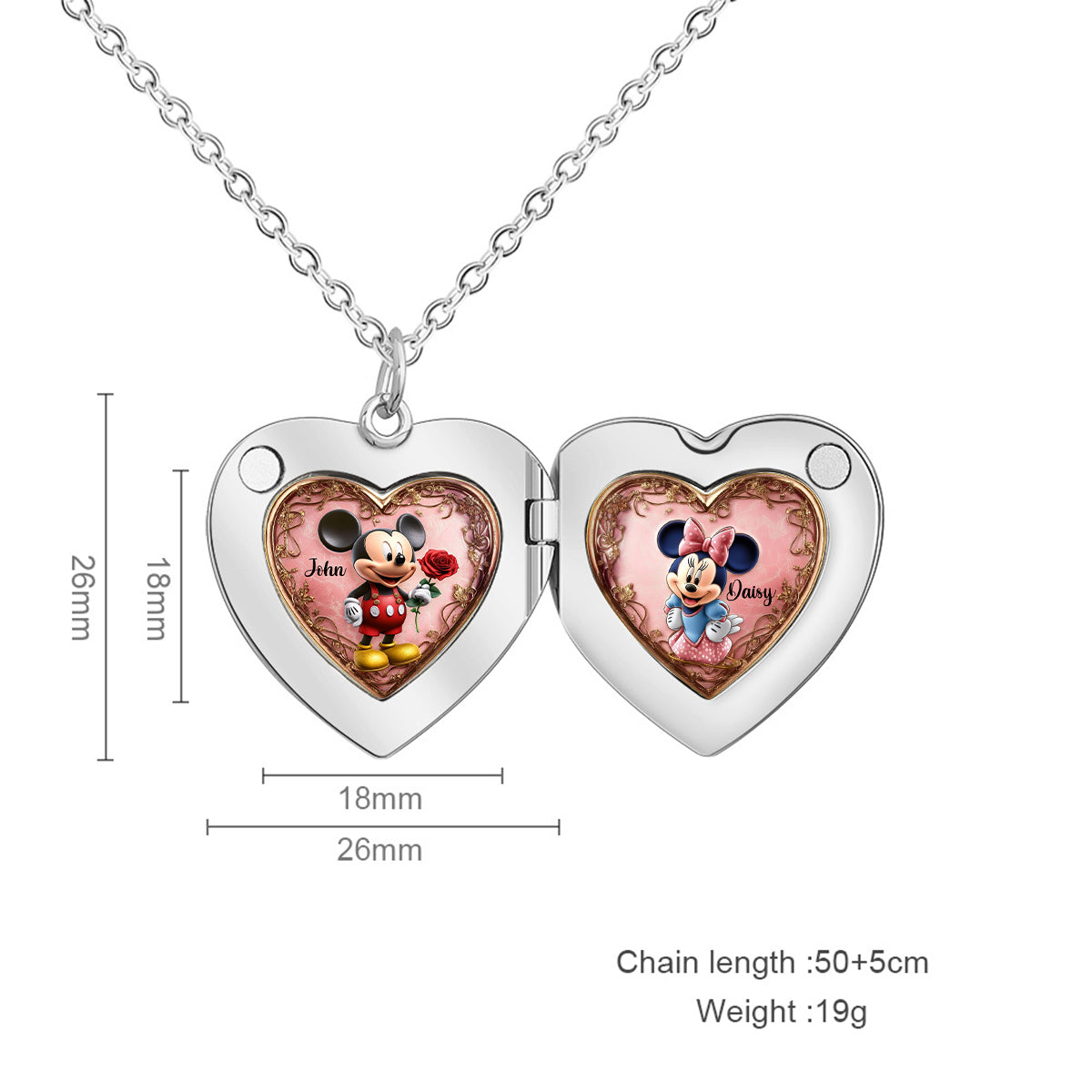 Personalized Heart Locket Necklace Custom Photo Pendant Gift Locket Pendant Necklace GradoCreations