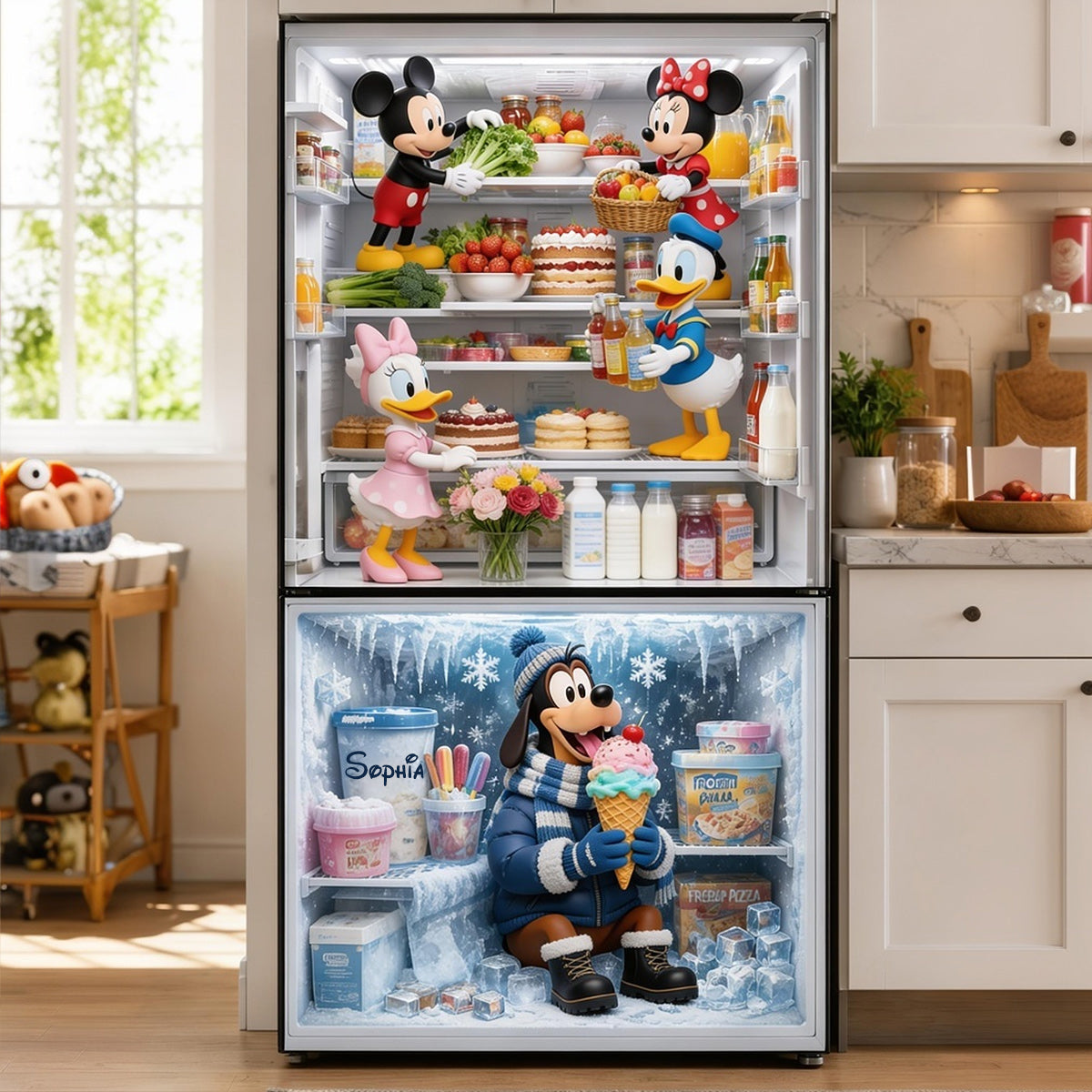 Personalized 3D Mouse Fridge Decal Decorative Door Sticker Door Sticker GradoCreations