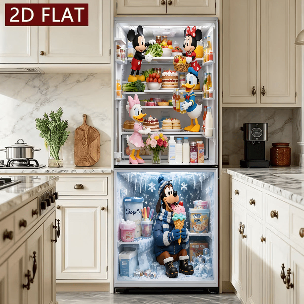 Personalized 3D Mouse Fridge Decal Decorative Door Sticker Door Sticker GradoCreations