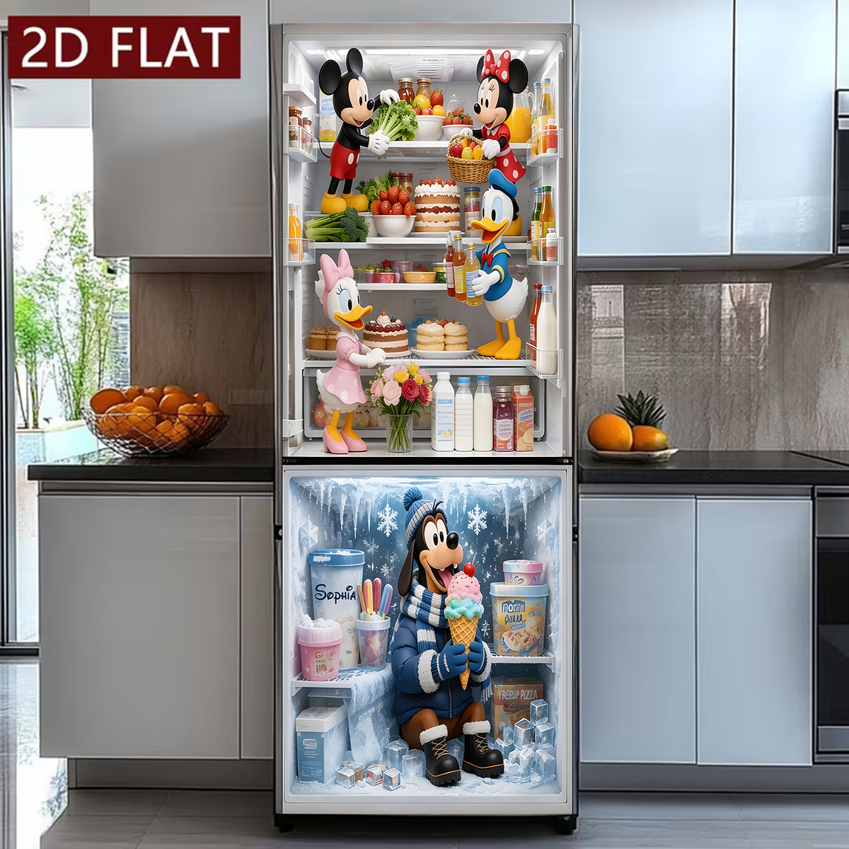 Personalized 3D Mouse Fridge Decal Decorative Door Sticker Door Sticker GradoCreations